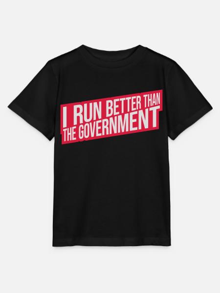 run better than government - Stanley/Stella Kinder T-Shirt MINI CREATOR  - Schwarz