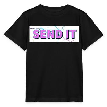 SEND IT Boxlogo - Stanley/Stella Kinder T-Shirt MINI CREATOR  - Schwarz - Vorne - Mikhail (115cm)