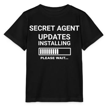 Secret Agent Updates Installing Please Wait - Stanley/Stella MINI CREATOR Kids’ T-Shirt - black - Front - Mikhail (115cm)