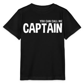 Kapitän Befehl Steuer Steuerbord Meer Maritim Schi - Stanley/Stella Kinder T-Shirt MINI CREATOR  - Schwarz - Vorne - Mikhail (115cm)
