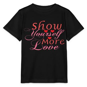 Show Yourself More Love - Stanley/Stella Kinder T-Shirt MINI CREATOR  - Schwarz - Vorne - Mikhail (115cm)
