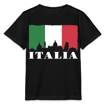 Italy skyline - Stanley/Stella MINI CREATOR Kids’ T-Shirt - black - Front - Mikhail (115cm)