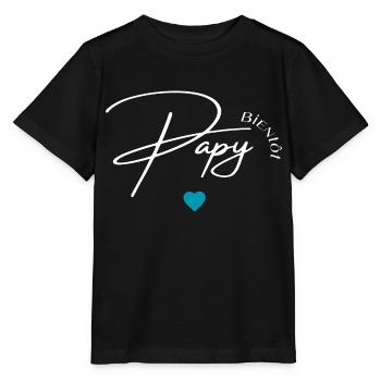Bientôt papy - T-shirt bio MINI CREATOR Stanley/Stella Enfant - noir - Devant - Mikhail (115cm)