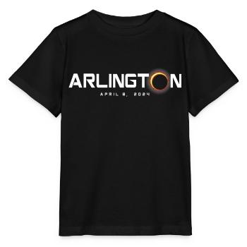 Arlington, Texas 2024 Sonnenfinsternis Souvenir 8. April - Stanley/Stella Kinder T-Shirt MINI CREATOR  - Schwarz - Vorne - Mikhail (115cm)