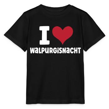 I LOVE WALPURGISNACHT I GESCHENK FÜR HEXEN - Stanley/Stella Kinder T-Shirt MINI CREATOR  - Schwarz - Vorne - Mikhail (115cm)