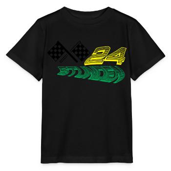 24 stunden flag grün - Stanley/Stella Kinder T-Shirt MINI CREATOR  - Schwarz - Vorne - Mikhail (115cm)