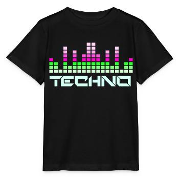 Musique techno - T-shirt bio MINI CREATOR Stanley/Stella Enfant - noir - Devant - Mikhail (115cm)