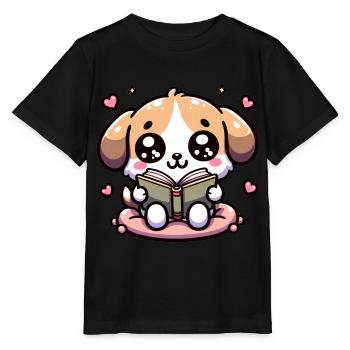Chien de lecture Reading Rover barboteuses - T-shirt bio MINI CREATOR Stanley/Stella Enfant - noir - Devant - Mikhail (115cm)