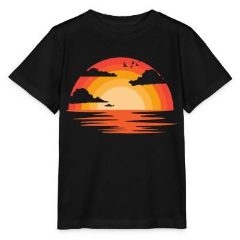 Sonnenuntergang - Stanley/Stella Kinder T-Shirt MINI CREATOR  - Schwarz - Vorne - Mikhail (115cm)