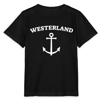 Westerland - Sylt - Mer du Nord - Ancre - Mouette - Île - T-shirt bio MINI CREATOR Stanley/Stella Enfant - noir - Devant - Mikhail (115cm)