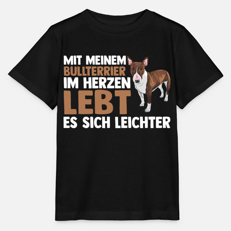 Dog Bull Terrier - Stanley/Stella MINI CREATOR Kids’ T-Shirt - black
