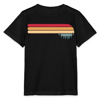 Forest Tree Sunset - Stanley/Stella MINI CREATOR Kids’ T-Shirt - black - Front - Mikhail (115cm)