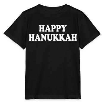HAPPY HANUKKAH - T-shirt bio MINI CREATOR Stanley/Stella Enfant - noir - Devant - Mikhail (115cm)