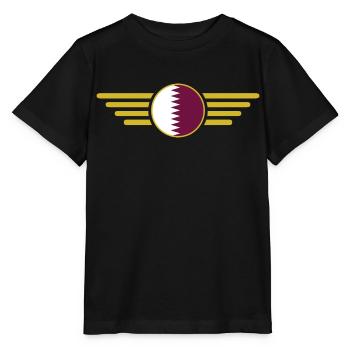 J’aime le Qatar, T-shirt design de style élégance - T-shirt bio MINI CREATOR Stanley/Stella Enfant - noir - Devant - Mikhail (115cm)