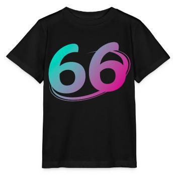 Nummer 66 mehrfarbig - Stanley/Stella Kinder T-Shirt MINI CREATOR  - Schwarz - Vorne - Mikhail (115cm)