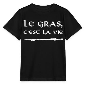 Le Gras c'est la vie - T-shirt bio MINI CREATOR Stanley/Stella Enfant - noir - Devant - Mikhail (115cm)