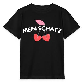 Mein Schatz Ich liebe Dich Lieblingsmensch - Stanley/Stella Kinder T-Shirt MINI CREATOR  - Schwarz - Vorne - Mikhail (115cm)
