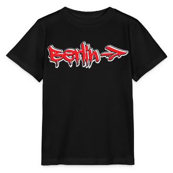 Style graffiti berlinois - T-shirt bio MINI CREATOR Stanley/Stella Enfant - noir - Devant - Mikhail (115cm)
