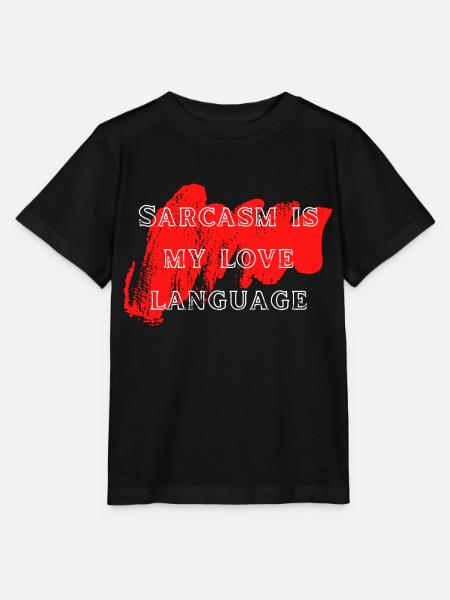 Sarkasmus Liebe Sprache - Stanley/Stella Kinder T-Shirt MINI CREATOR  - Schwarz