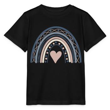 boho rainbow print rainbow neutral col - Stanley/Stella Kinder T-Shirt MINI CREATOR  - Schwarz - Vorne - Mikhail (115cm)