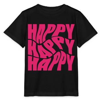 Happy Happy Happy - Stanley/Stella MINI CREATOR Kids’ T-Shirt - black - Front - Mikhail (115cm)