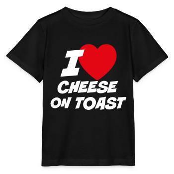I Love Cheese on Toast - Stanley/Stella MINI CREATOR Kids’ T-Shirt - black - Front - Mikhail (115cm)