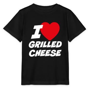 I Love Grilled Cheese - Stanley/Stella MINI CREATOR Kids’ T-Shirt - black - Front - Mikhail (115cm)
