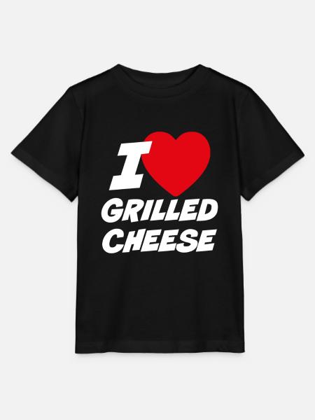 Ich liebe gegrillten Käse - Stanley/Stella Kinder T-Shirt MINI CREATOR - Schwarz