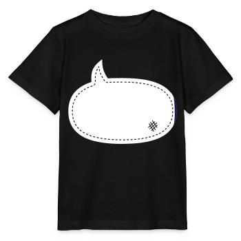 speech balloon patch - Stanley/Stella MINI CREATOR Kids’ T-Shirt - black - Front - Mikhail (115cm)