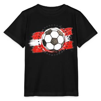Football Austria (Österreich) 02 - Stanley/Stella Kinder T-Shirt MINI CREATOR  - Schwarz - Vorne - Mikhail (115cm)