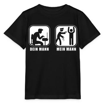 Dein Mann Mein Mann - Stanley/Stella Kinder T-Shirt MINI CREATOR  - Schwarz - Vorne - Mikhail (115cm)