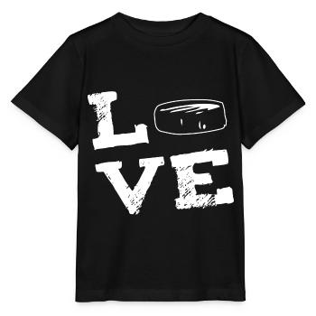 LOVE - hockey ice hockey - Stanley/Stella MINI CREATOR Kids’ T-Shirt - black - Front - Mikhail (115cm)