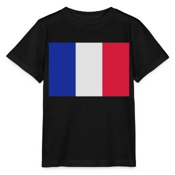 Frankreich Flagge - Stanley/Stella Kinder T-Shirt MINI CREATOR  - Schwarz - Vorne - Mikhail (115cm)