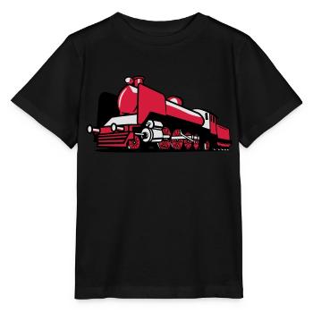 dampflok chemin de fer tendre - T-shirt bio MINI CREATOR Stanley/Stella Enfant - noir - Devant - Mikhail (115cm)