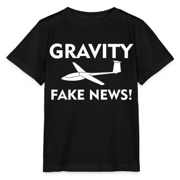 News Segelflieger Fake Segelflugzeug lustig - Stanley/Stella Kinder T-Shirt MINI CREATOR  - Schwarz - Vorne - Mikhail (115cm)