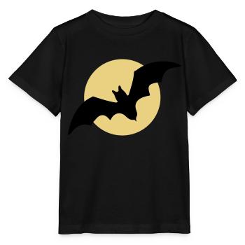 Fliegende Fledermaus Mond - Stanley/Stella Kinder T-Shirt MINI CREATOR  - Schwarz - Vorne - Mikhail (115cm)