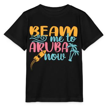 Aruba - Stanley/Stella Kinder T-Shirt MINI CREATOR  - Schwarz - Vorne - Mikhail (115cm)