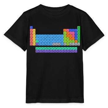 Colored periodic table - Stanley/Stella MINI CREATOR Kids’ T-Shirt - black - Front - Mikhail (115cm)