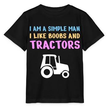 TRACTORS / FARM LIFE / COUNTRY LIFE: Simple man - Stanley/Stella MINI CREATOR Kids’ T-Shirt - black - Front - Mikhail (115cm)