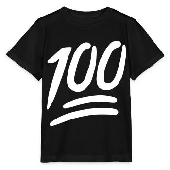 Emoji 100 Croquis blanc - T-shirt bio MINI CREATOR Stanley/Stella Enfant - noir - Devant - Mikhail (115cm)