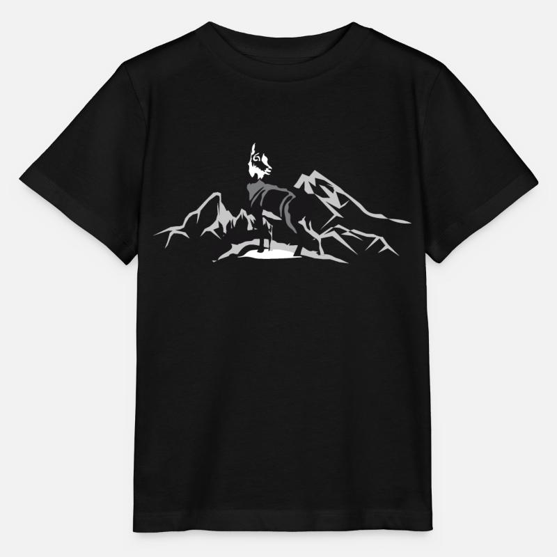 Gams devant le Watzmann - T-shirt bio MINI CREATOR Stanley/Stella Enfant - noir