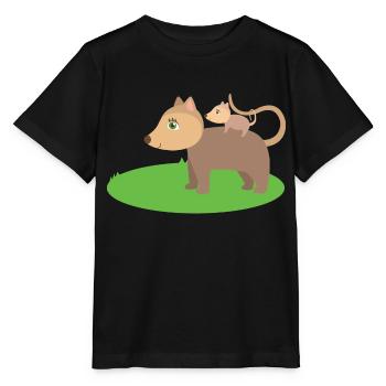 Opossums - Stanley/Stella Kinder T-Shirt MINI CREATOR  - Schwarz - Vorne - Mikhail (115cm)