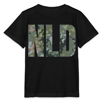 GB Camouflage NLD Text! - Stanley/Stella Kinder T-Shirt MINI CREATOR  - Schwarz - Vorne - Mikhail (115cm)