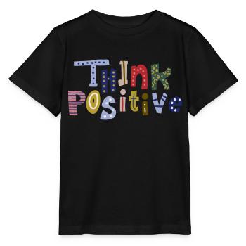 Pensez positif - T-shirt bio MINI CREATOR Stanley/Stella Enfant - noir - Devant - Mikhail (115cm)