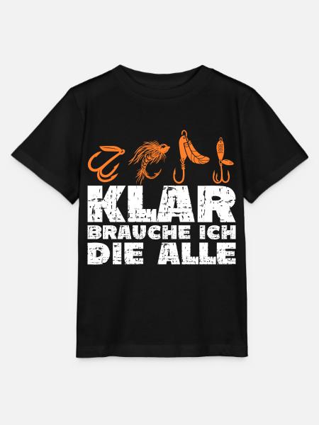 Angler Anglerin lustiger Spruch - Stanley/Stella Kinder T-Shirt MINI CREATOR  - Schwarz