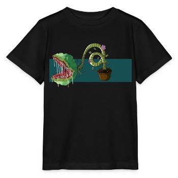 plante carnivore - T-shirt bio MINI CREATOR Stanley/Stella Enfant - noir - Devant - Mikhail (115cm)