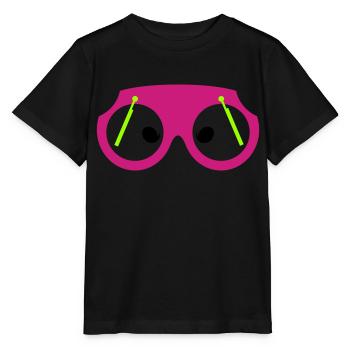 Lunettes Essuie-glace Lentille Yeux Geek Blague - T-shirt bio MINI CREATOR Stanley/Stella Enfant - noir - Devant - Mikhail (115cm)