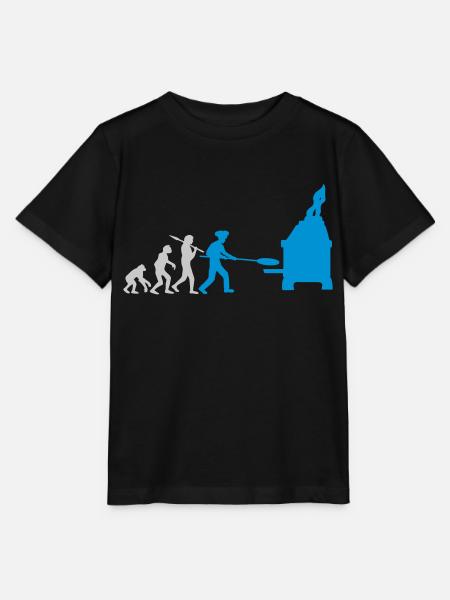 Pizza Bäcker Evolution - Stanley/Stella Kinder T-Shirt MINI CREATOR  - Schwarz