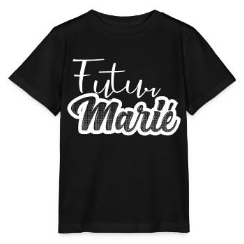 futur marié - evg - mariage - T-shirt bio MINI CREATOR Stanley/Stella Enfant - noir - Devant - Mikhail (115cm)