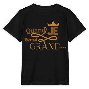 Quand je serai grand - T-shirt bio MINI CREATOR Stanley/Stella Enfant - noir - Devant - Mikhail (115cm)